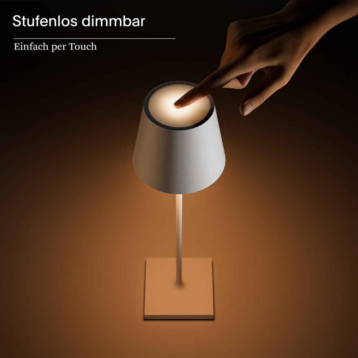SIGOR Nuindie 3.0 LED Akku-Tischlampe, 6er-Set mit Ladestation, nachtschwarz nachtschwarz