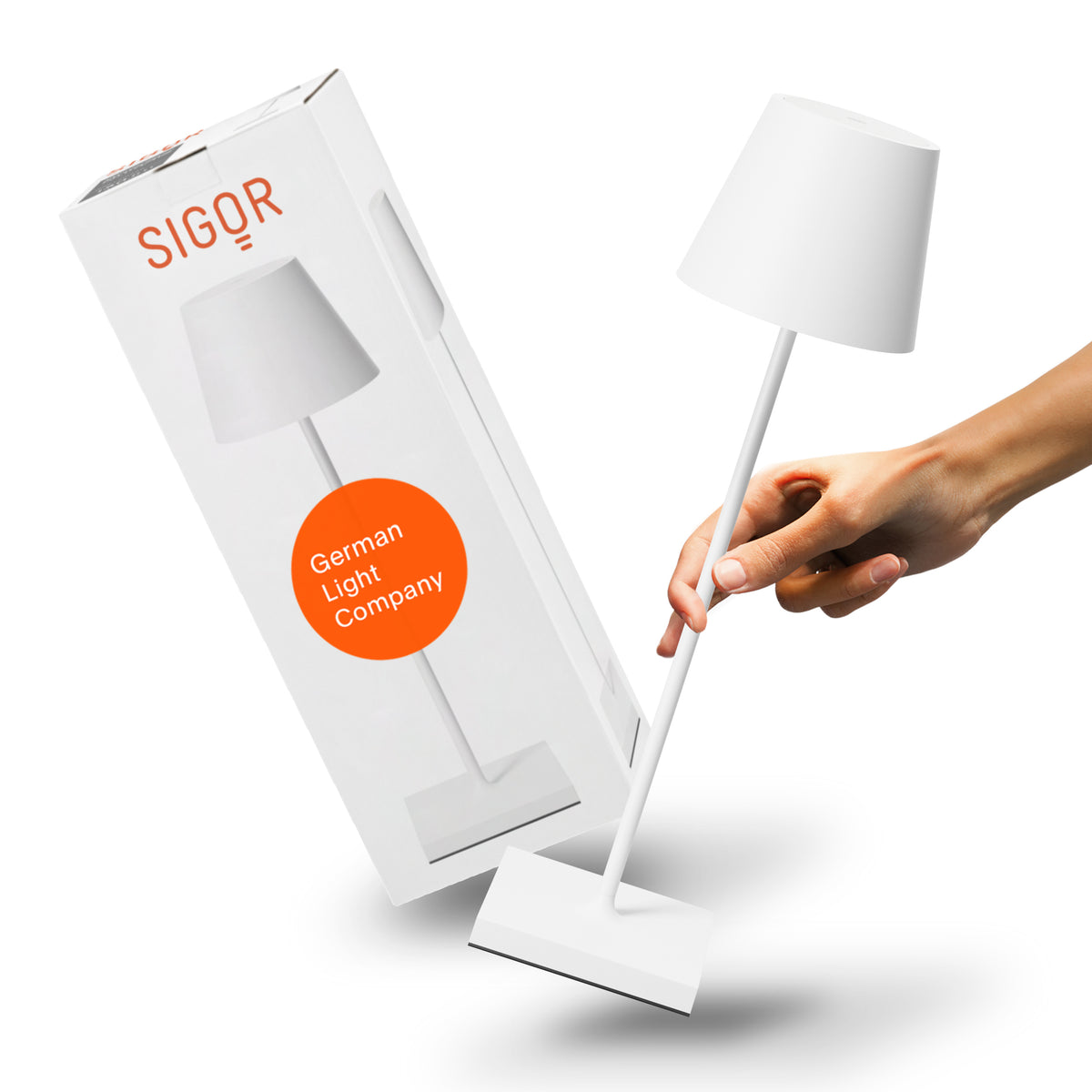 SIGOR Nuindie 3.0 LED Akku-Tischlampe, schneeweiß schneeweiß