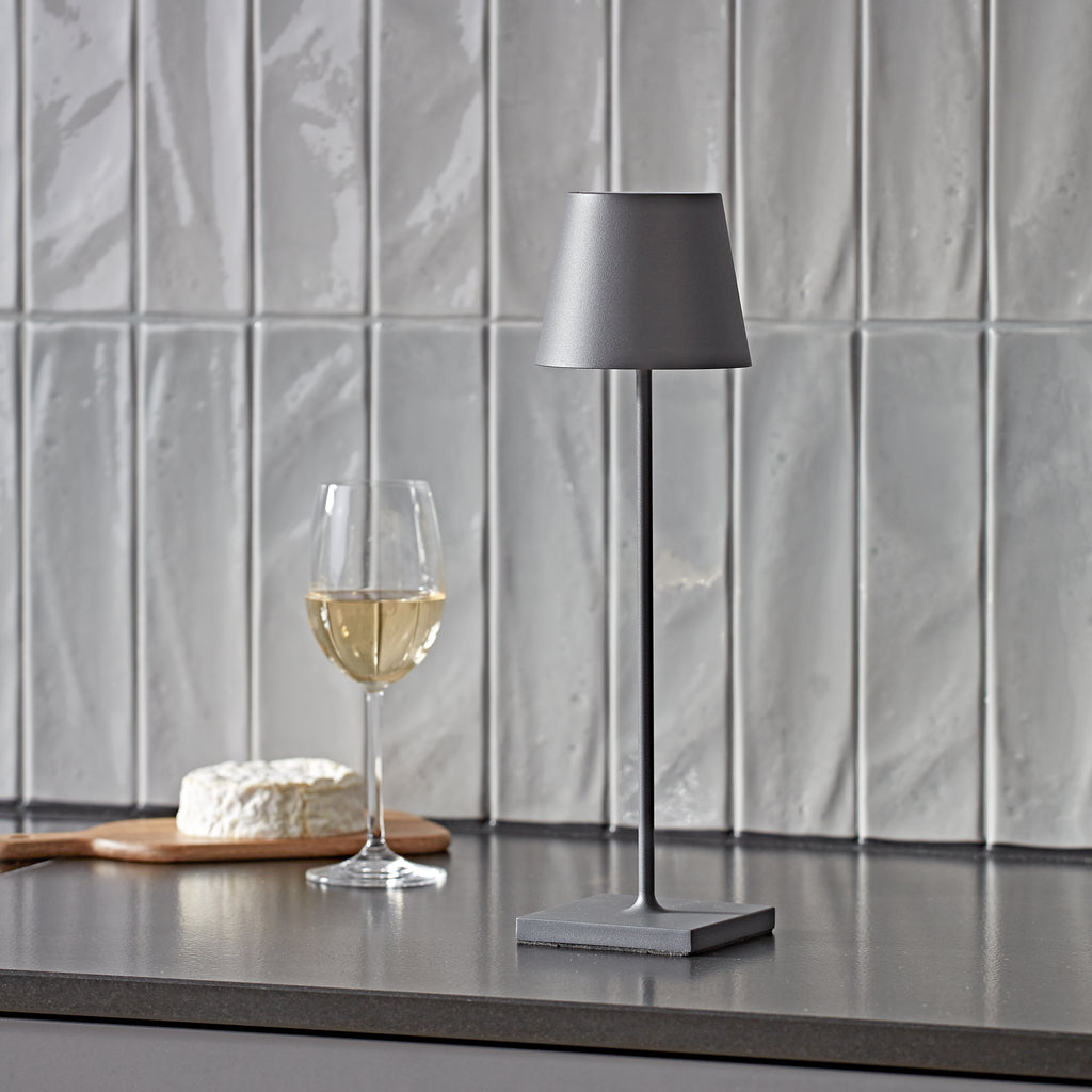 SIGOR Nuindie 3.0 LED Akku-Tischlampe, 2er-Set, graphitgrau graphitgrau