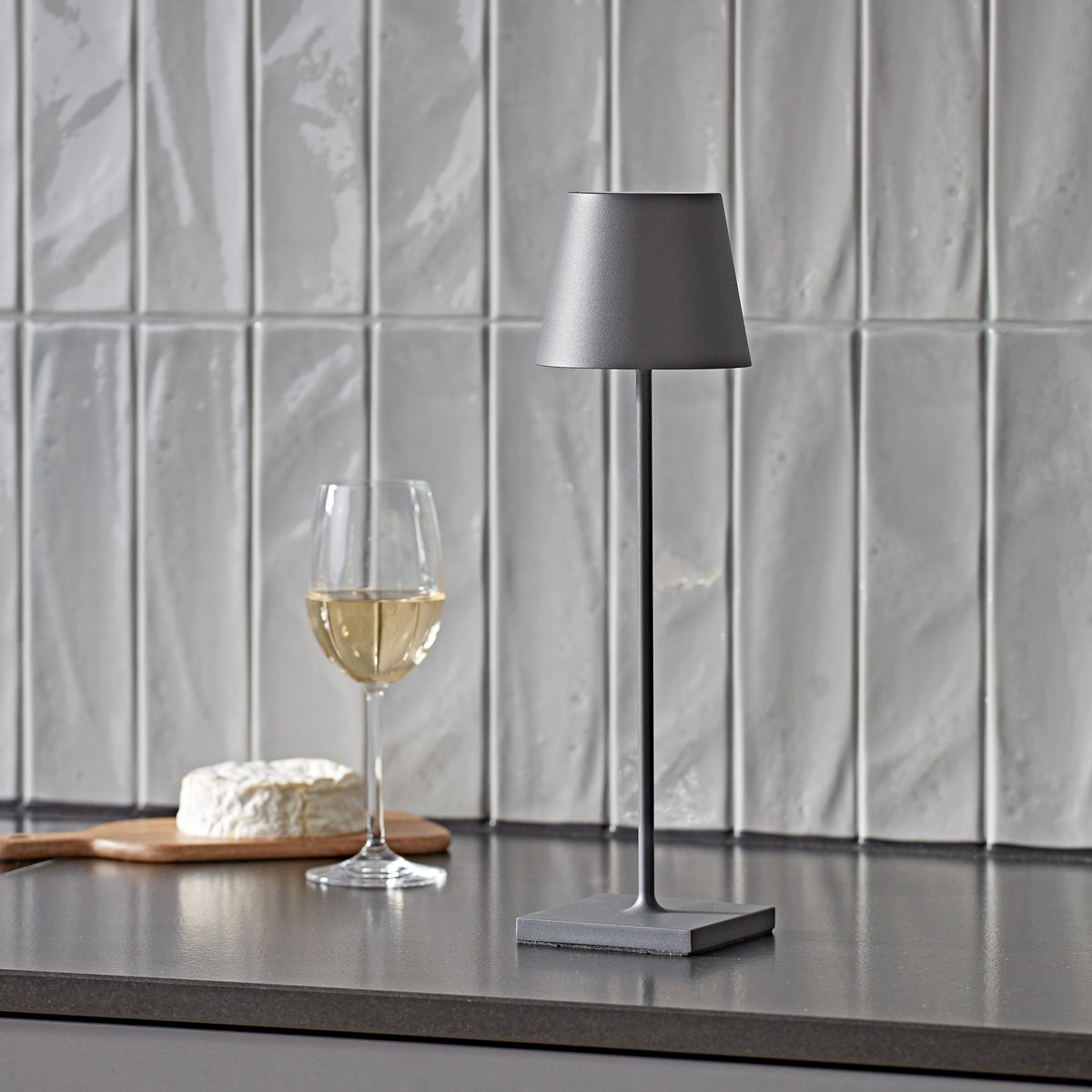 SIGOR Nuindie 3.0 LED Akku-Tischlampe, 2er-Set, graphitgrau graphitgrau