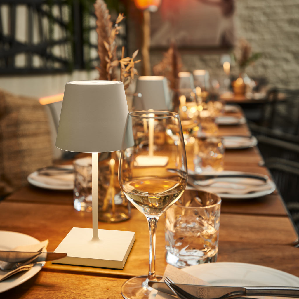 SIGOR Nuindie mini 3.0 LED Akku-Tischlampe, 6er-Set mit Ladestation, schneeweiß schneeweiß
