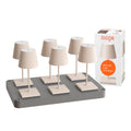 SIGOR Nuindie mini 3.0 LED Akku-Tischlampe, 6er-Set mit Ladestation, dünenbeige dünenbeige