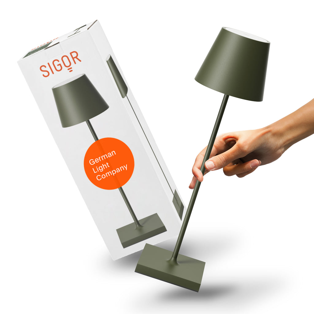 SIGOR Nuindie 3.0 LED Akku-Tischlampe, tannengrün tannengrün