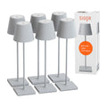 SIGOR Nuindie 3.0 LED Akku-Tischlampe, 6er-Set, nebelgrau nebelgrau