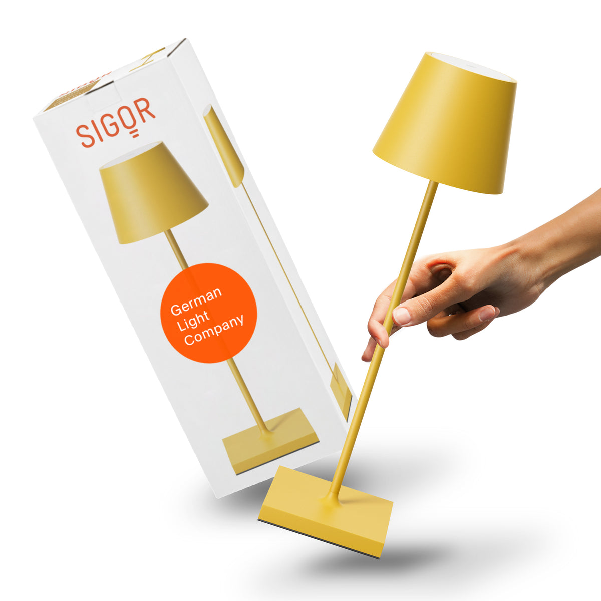 SIGOR Nuindie 3.0 LED Akku-Tischlampe, sonnengelb sonnengelb