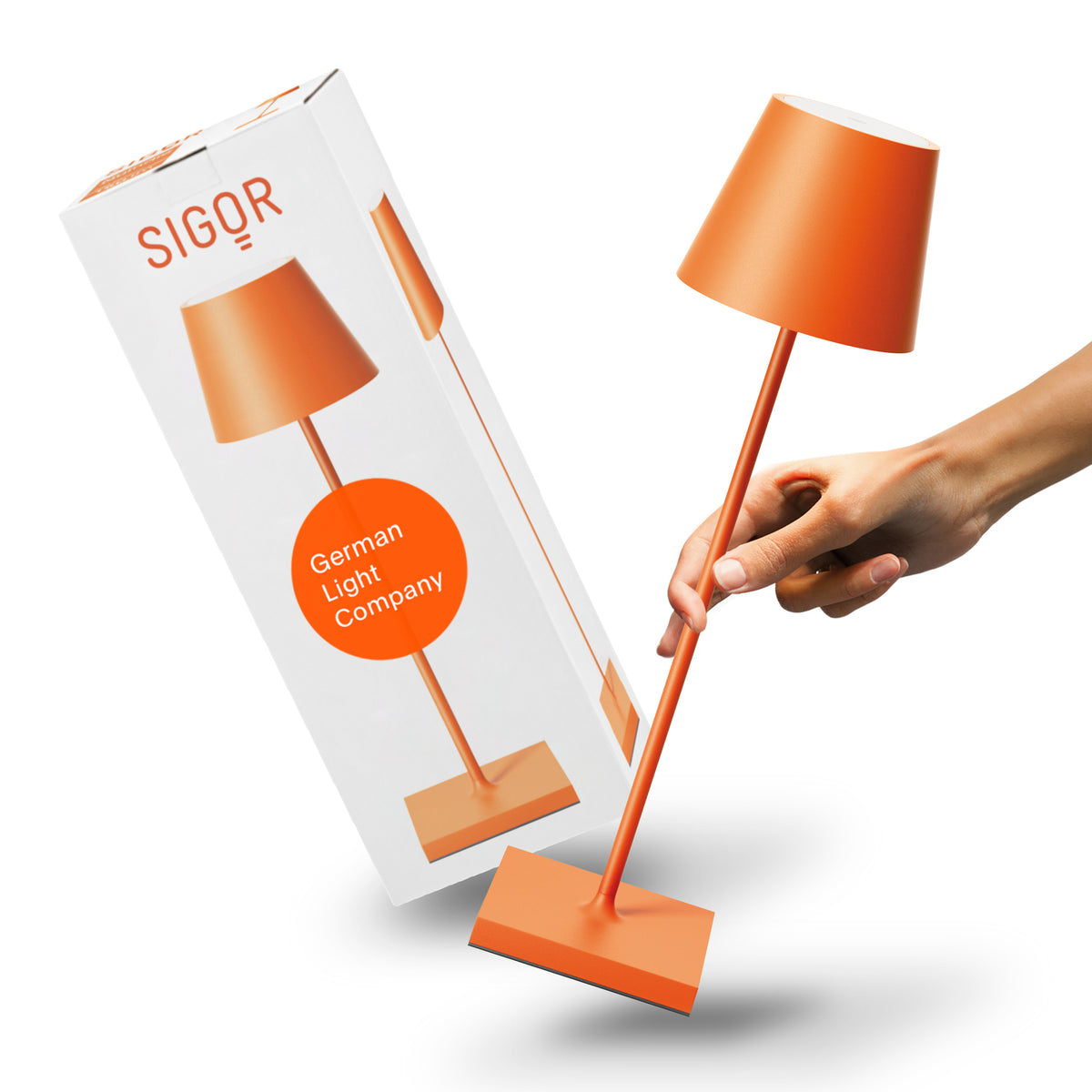 SIGOR Nuindie 3.0 LED Akku-Tischlampe, glutorange glutorange