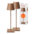 SIGOR Nuindie 3.0 LED Akku-Tischlampe, 2er-Set, mokkabraun  mokkabraun