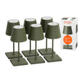 SIGOR Nuindie mini 3.0 LED Akku-Tischlampe, 6er-Set, tannengrün tannengrün
