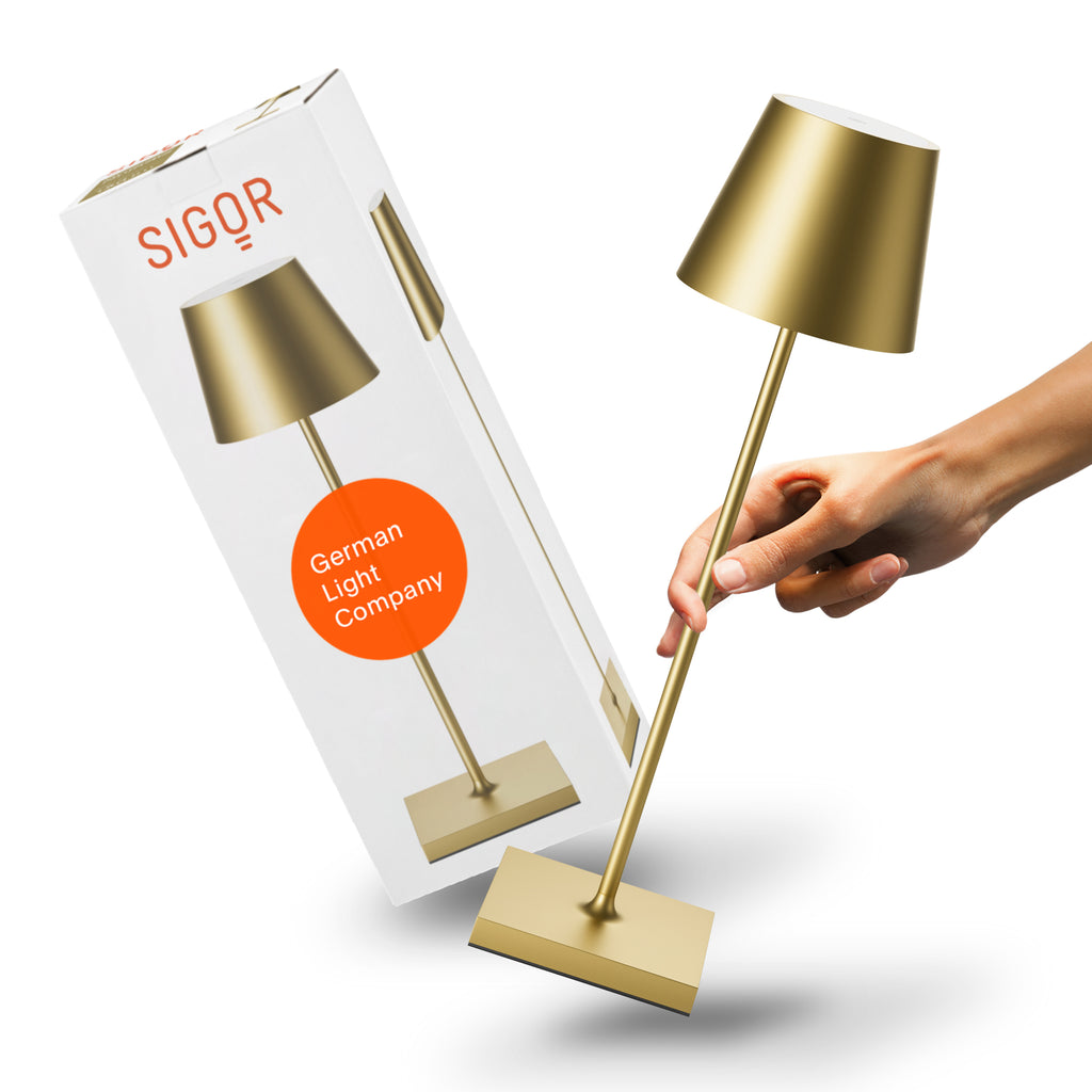 SIGOR Nuindie 3.0 LED Akku-Tischlampe, goldfarben goldfarben