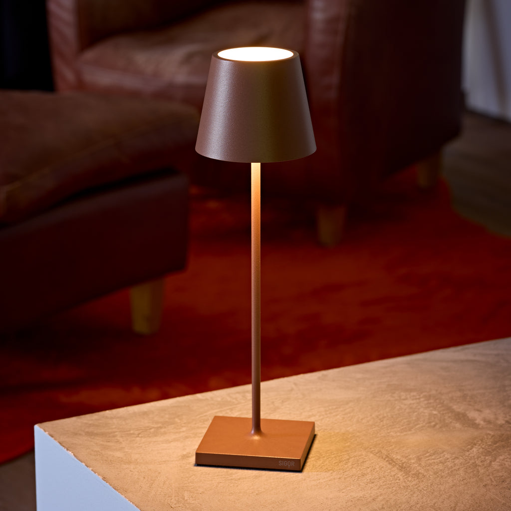 SIGOR Nuindie 3.0 LED Akku-Tischlampe, 6er-Set, mokkabraun mokkabraun