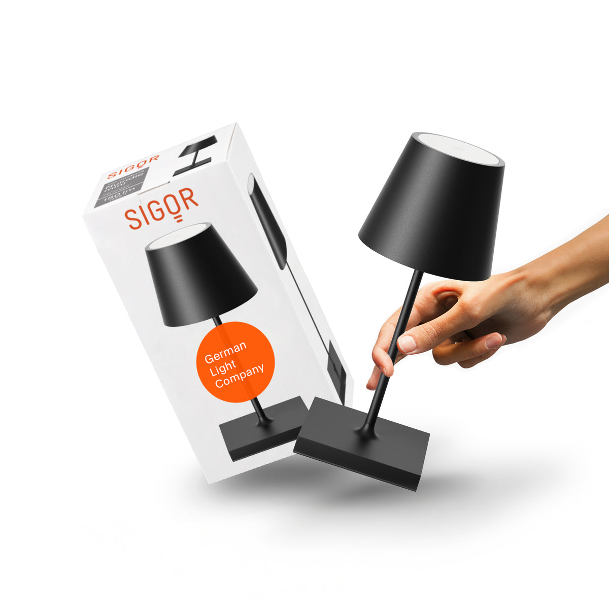 SIGOR Nuindie mini 3.0 LED Akku-Tischlampe, nachtschwarz nachtschwarz