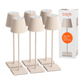SIGOR Nuindie 3.0 LED Akku-Tischlampe, 6er-Set, dünenbeige dünenbeige