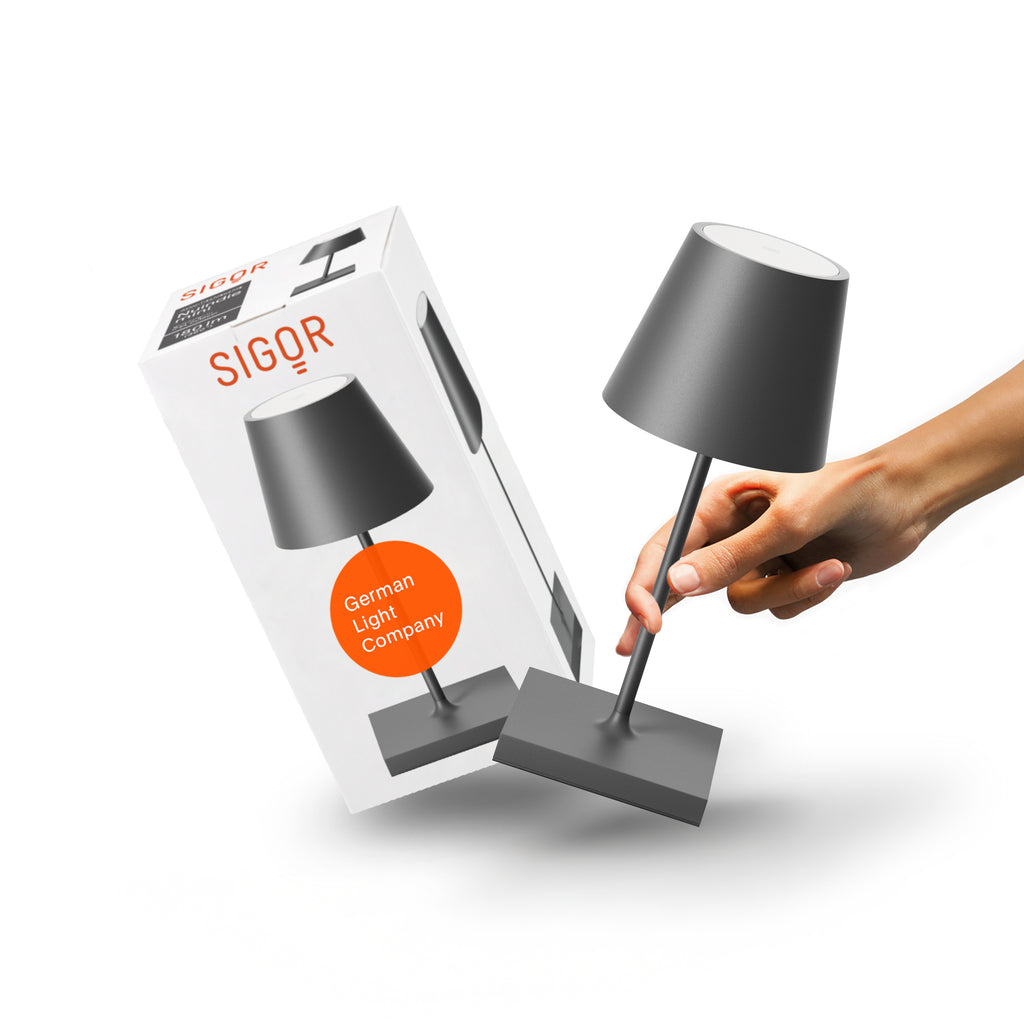 SIGOR Nuindie mini 3.0 LED Akku-Tischlampe, graphitgrau graphitgrau