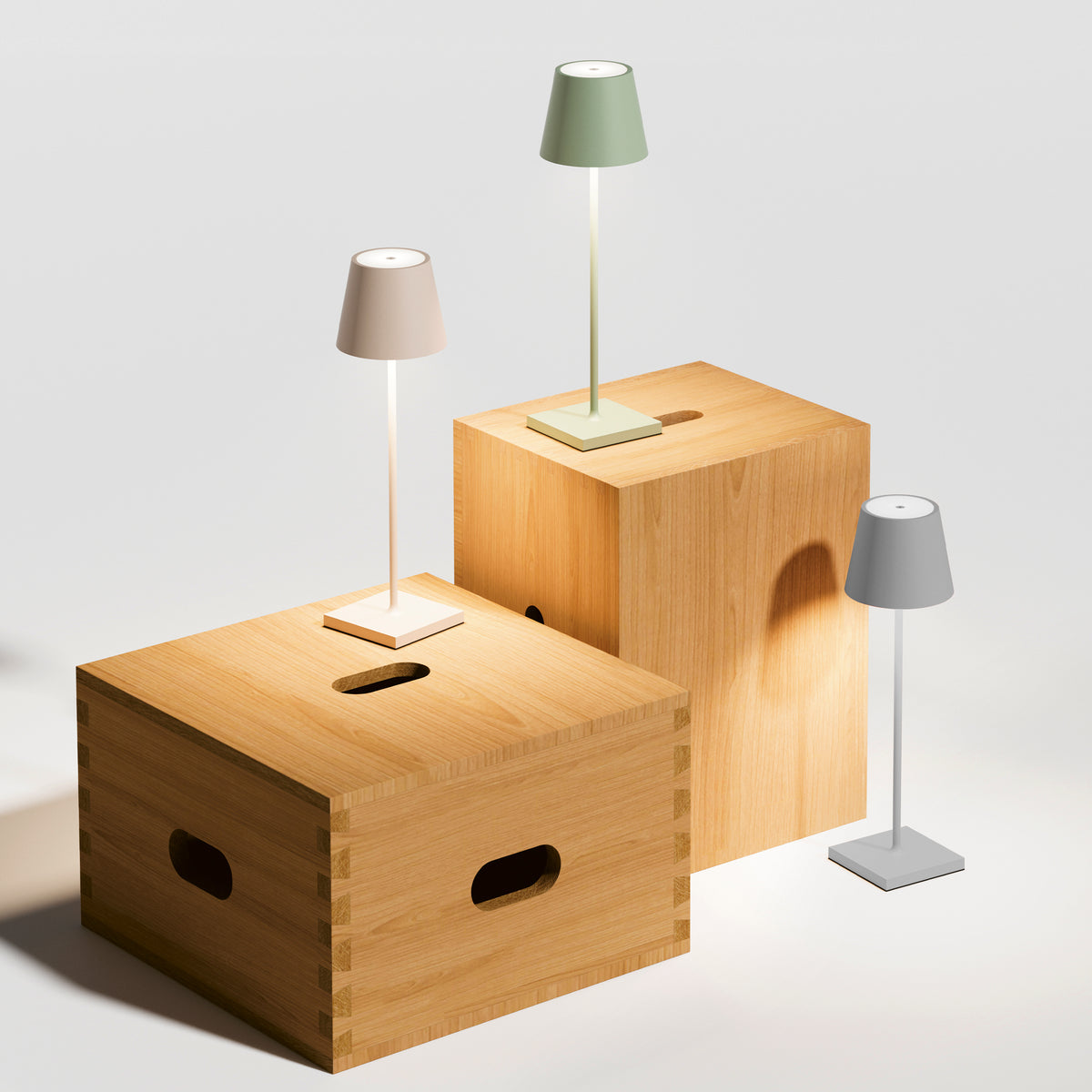 SIGOR Nuindie 3.0 LED Akku-Tischlampe, 6er-Set, dünenbeige dünenbeige