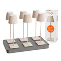 SIGOR Nuindie 3.0 LED Akku-Tischlampe, 6er-Set mit Ladestation, dünenbeige dünenbeige