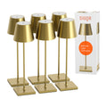 SIGOR Nuindie 3.0 LED Akku-Tischlampe, 6er-Set, goldfarben goldfarben