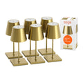 SIGOR Nuindie mini 3.0 LED Akku-Tischlampe, 6er-Set, goldfarben goldfarben
