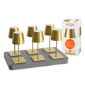 SIGOR Nuindie mini 3.0 LED Akku-Tischlampe, 6er-Set mit Ladestation, goldfarben goldfarben