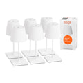 SIGOR Nuindie mini 3.0 LED Akku-Tischlampe, 6er-Set, schneeweiß schneeweiß