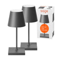 SIGOR Nuindie mini 3.0 LED Akku-Tischlampe, 2er-Set, graphitgrau graphitgrau