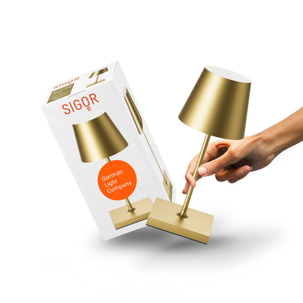 SIGOR Nuindie mini 3.0 LED Akku-Tischlampe, goldfarben goldfarben