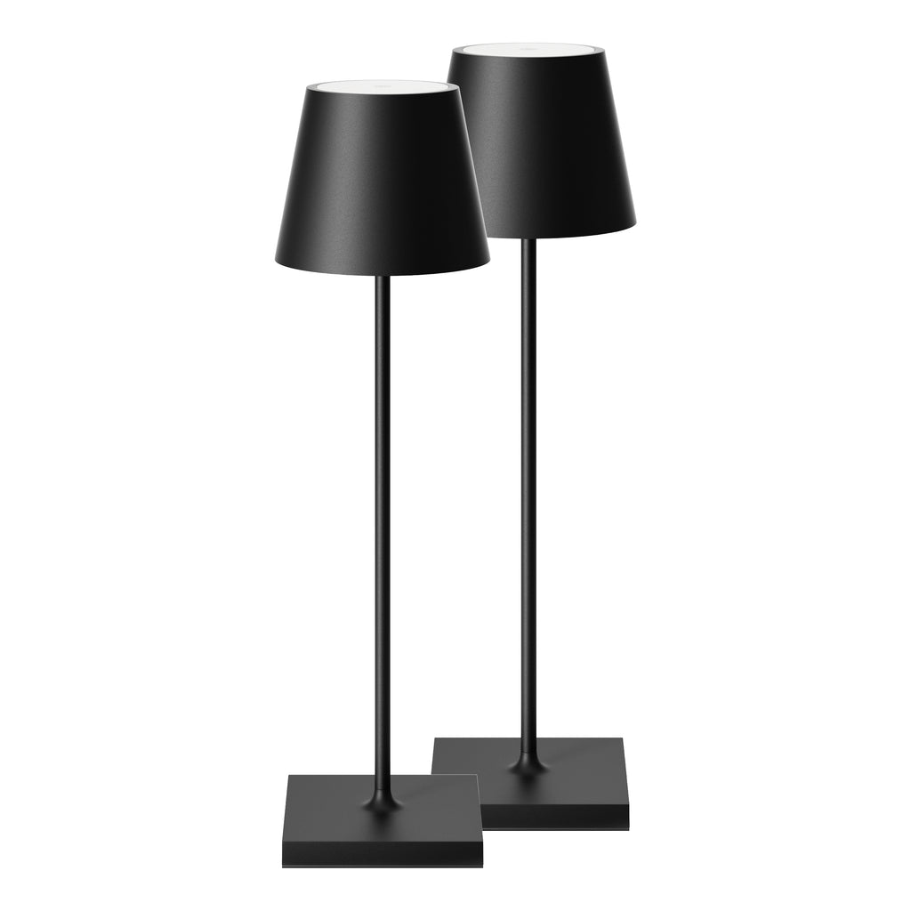 SIGOR Nuindie 3.0 LED Akku-Tischlampe, 2er-Set, nachtschwarz nachtschwarz