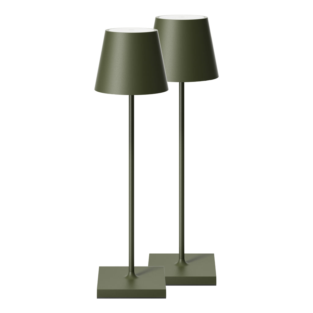 SIGOR Nuindie 3.0 LED Akku-Tischlampe, 2er-Set, tannengrün tannengrün