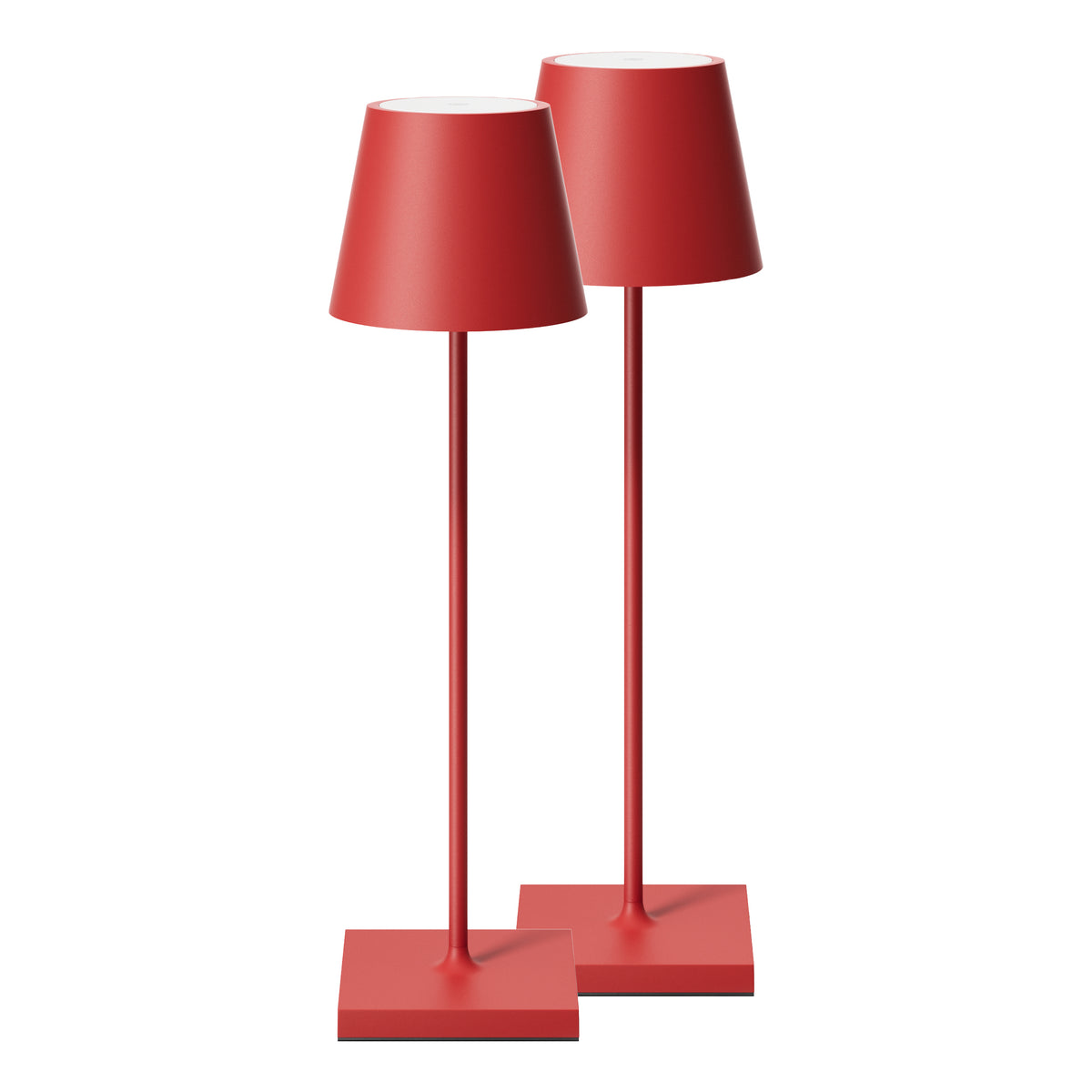 SIGOR Nuindie 3.0 LED Akku-Tischlampe, 2er-Set, feuerrot feuerrot