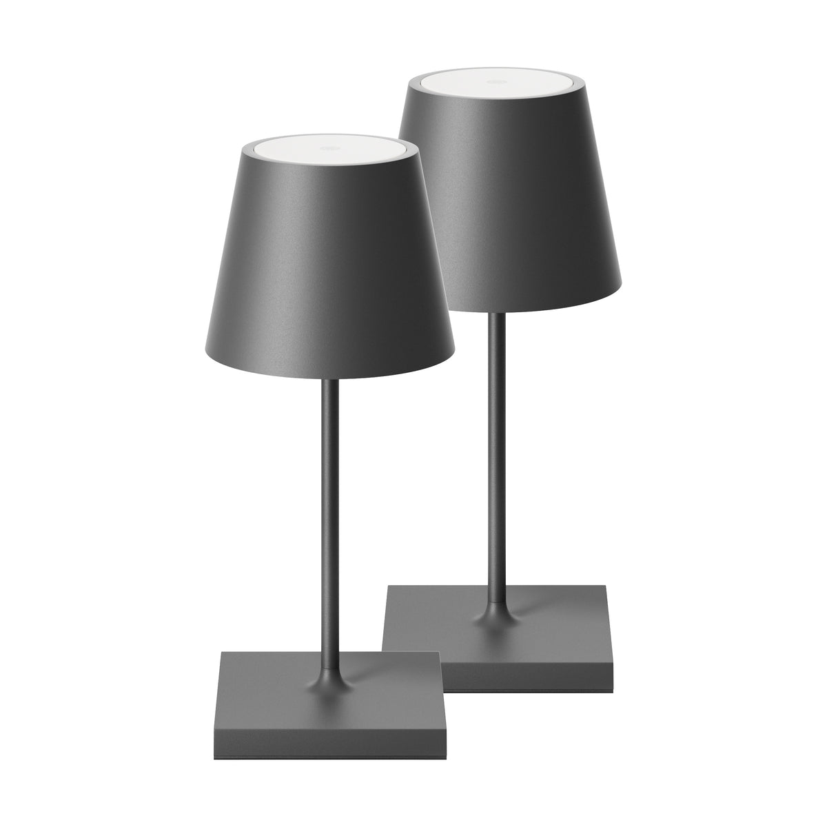 SIGOR Nuindie mini 3.0 LED Akku-Tischlampe, 2er-Set, graphitgrau graphitgrau