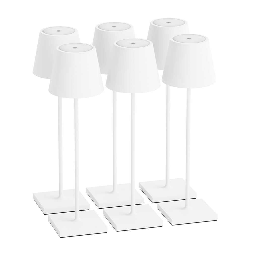 SIGOR Nuindie 3.0 LED Akku-Tischlampe, 6er-Set, schneeweiß schneeweiß