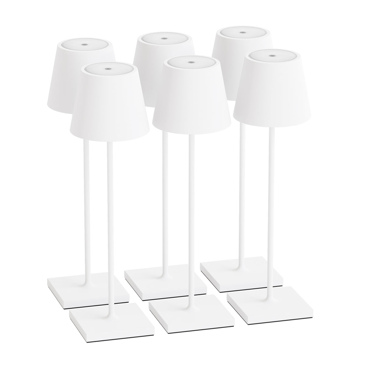 SIGOR Nuindie 3.0 LED Akku-Tischlampe, 6er-Set, schneeweiß schneeweiß