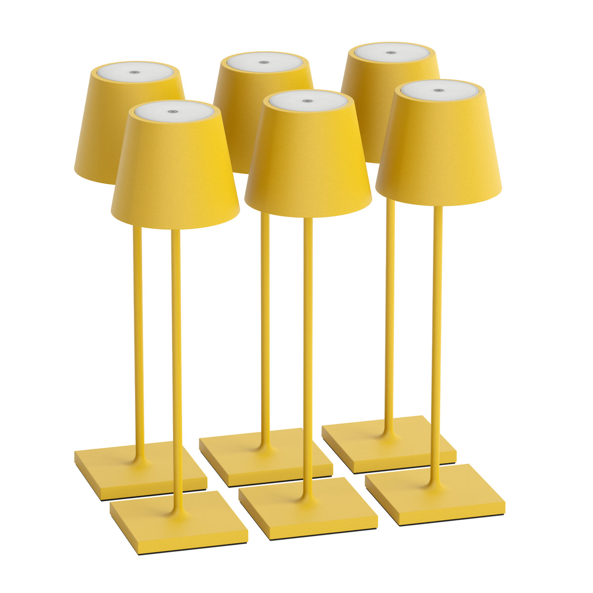 SIGOR Nuindie 3.0 LED Akku-Tischlampe, 6er-Set, sonnengelb sonnengelb
