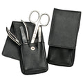 ManikÃ¼re Set Druckknopf-Etui Serie "Siena", schwarz, 4-tlg. schwarz