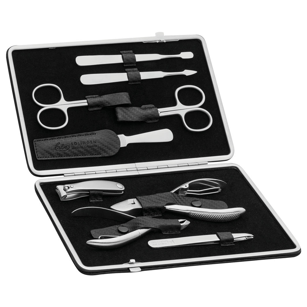 ManikÃ¼re Set BÃ¼gel-Etui Serie "Carbon", schwarz, 9-tlg. schwarz