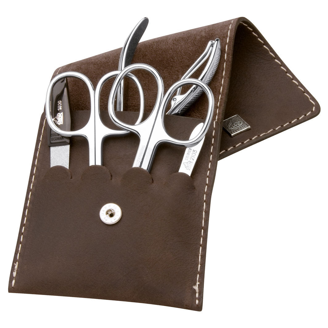 ManikÃ¼re Set Taschen-Etui Serie "Mountain Bear", braun, 5-tlg. braun