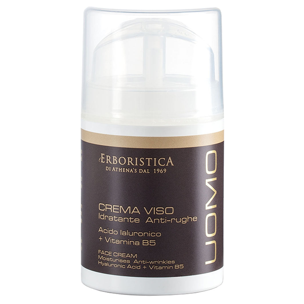 Erboristica di AthenaÂ´s UOMO Gesichtscreme mit HyaluronsÃ¤ure und Vitamin B5 - Anti-Faltenformel creme