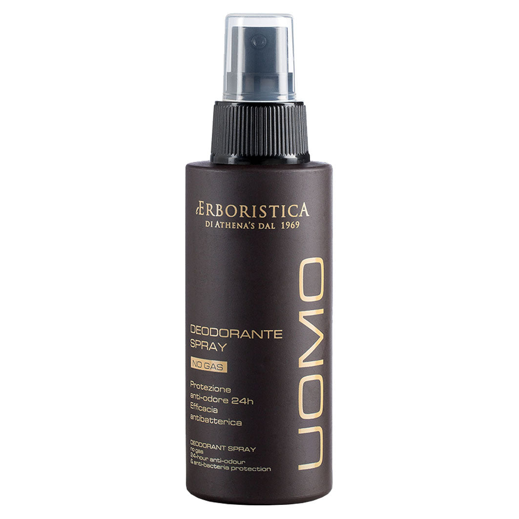 Erboristica di AthenaÂ´s UOMO Deodorant Spray (ohne Gas), 24h-Geruchsschutz, antibakterielle Wirkung klar