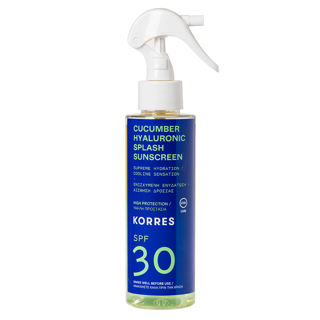 CUCUMBER HYALURONIC SPLASH SPF 30 2-Phasen-Sonnenschutzspray fÃ¼r Gesicht und KÃ¶rper farblos
