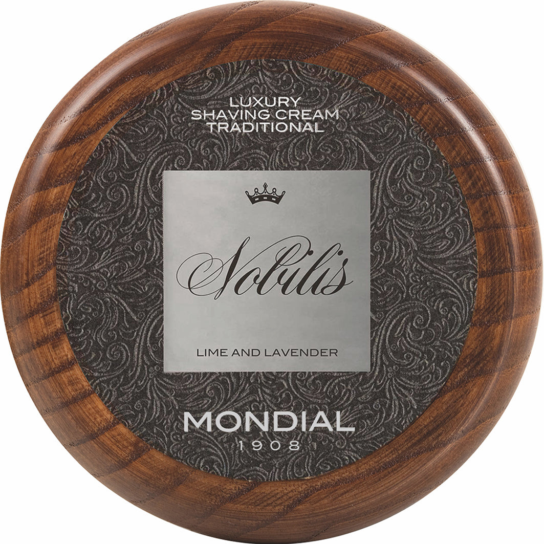 Luxury Shaving Cream Traditional "Nobilis", 140 g Wooden Bowl weiÃŸ