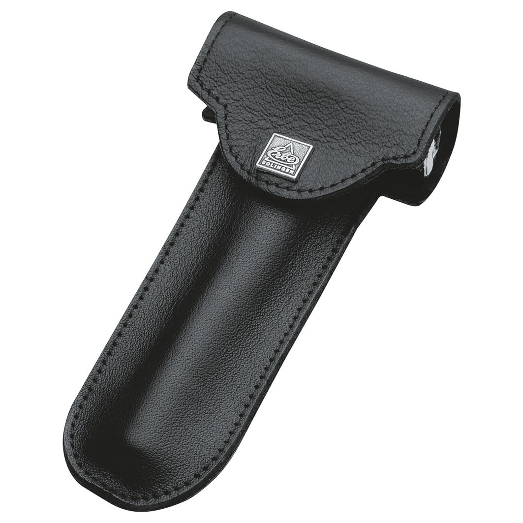 Leder-Etui für Rasierer Tradition, schwarz schwarz