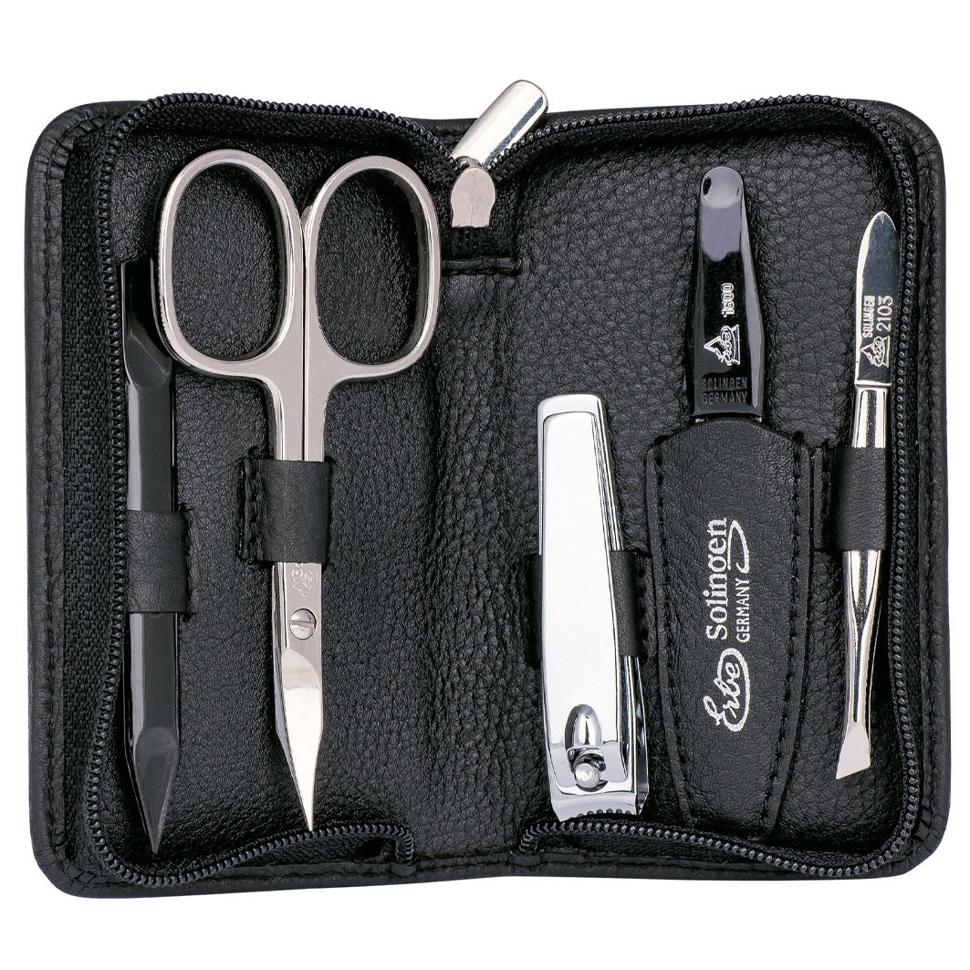 ManikÃ¼re Set ReiÃŸverschluss-Etui Serie "Siena", schwarz, 5-tlg. schwarz
