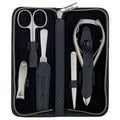 ManikÃ¼re Set ReiÃŸverschluss-Etui Serie "Carbon", schwarz, 5-tlg. schwarz