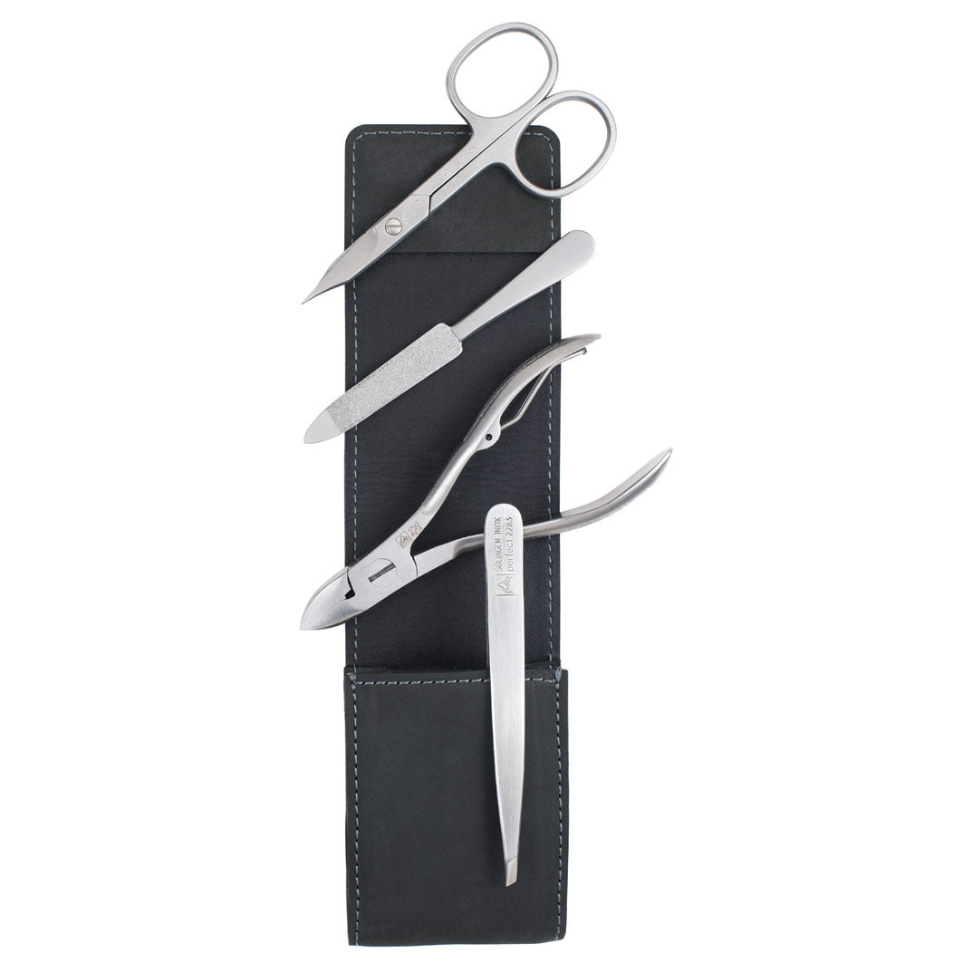 ManikÃ¼re Set Taschen-Etui Serie "Hunter", schwarz, 4-tlg. schwarz