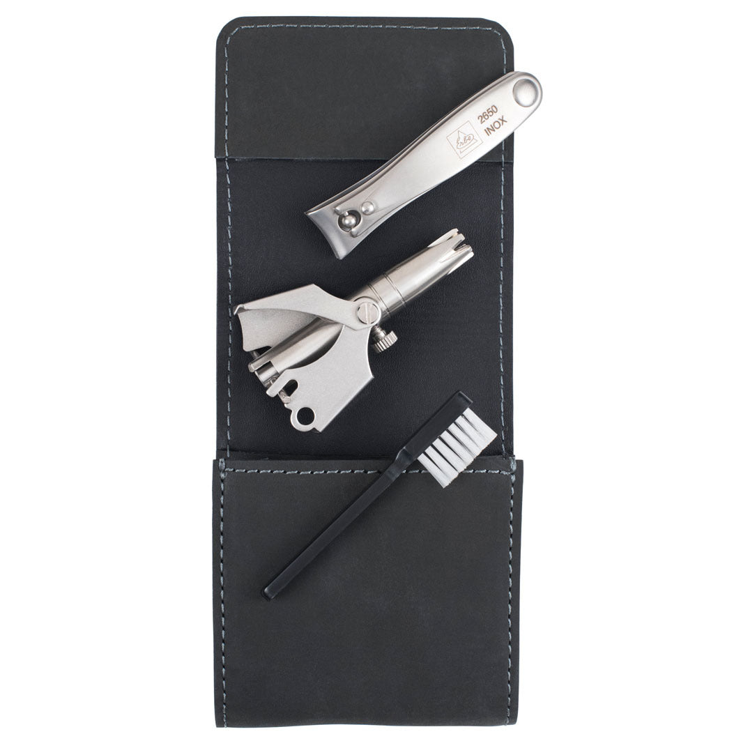 ManikÃ¼re Set Taschen-Etui Serie "Hunter", schwarz, 3-tlg. schwarz