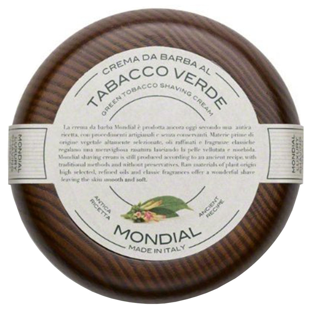 Tabacco Verde Shaving Cream im Holztiegel