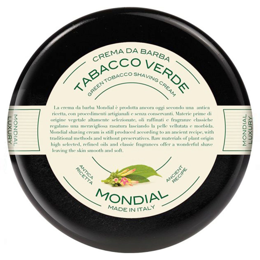 Tabacco Verde Shaving Cream im Rasur | Rasiercreme | Kunststofftiegel