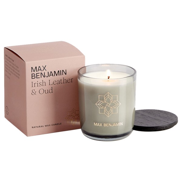 Luxusduftkerze Irish Leather & Oud 210 g