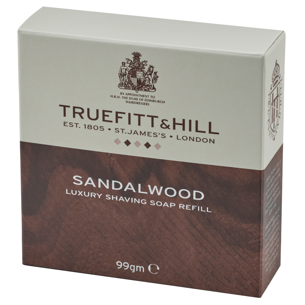 Britische Luxury Sandalwood Rasurikonen | Shaving Rasur Refill Soap |