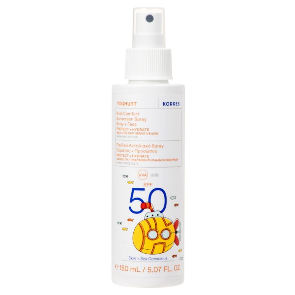 YOGHURT Komfort Sonnenschutzspray für Kinder für Gesicht & Körper SPF50